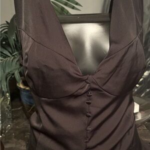 Black satin corset top. Size XL